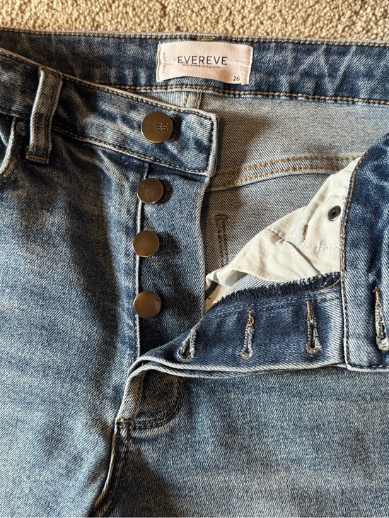 Evereve Denim - Evereve The Ever Straight high rise button fly jeans size 26